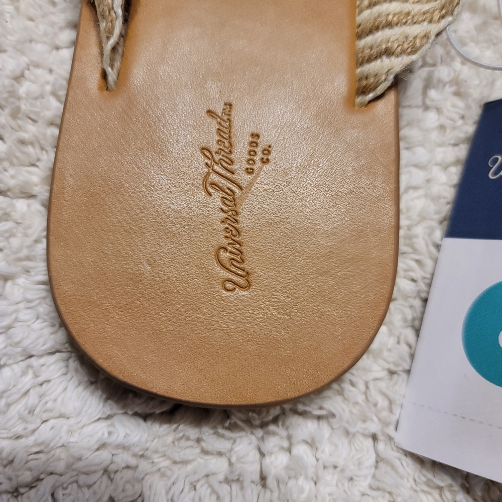 NWT Fabric Macrame look Chevron boho beach Slide size 8 - Picture 3 of 7